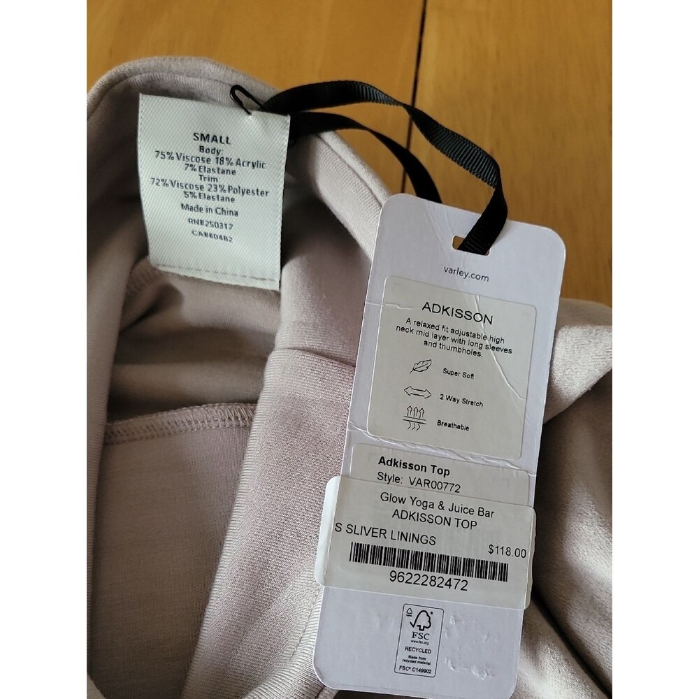 Varley Adkisson Top Sweatshirt Beige Size S - Picture 6 of 13